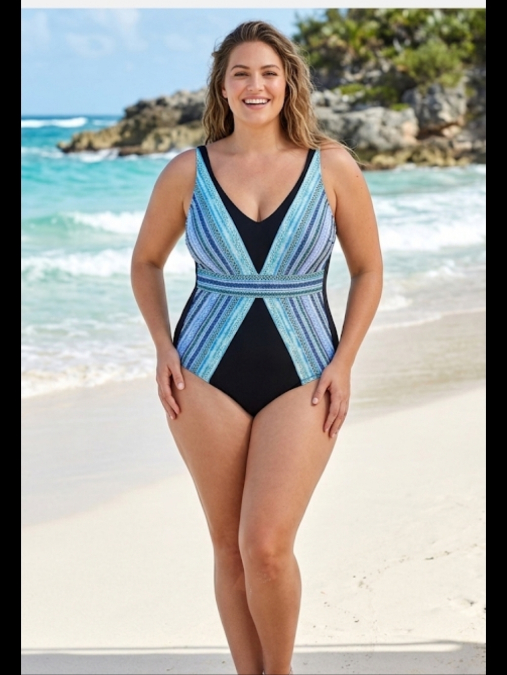 Embrace Your Curves by Miracle Brands One-piece Swimsuit, NWT